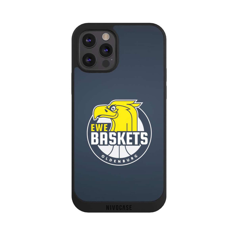 iPhone 12 Pro Max NIVOpure EWE Baskets Logo Blau