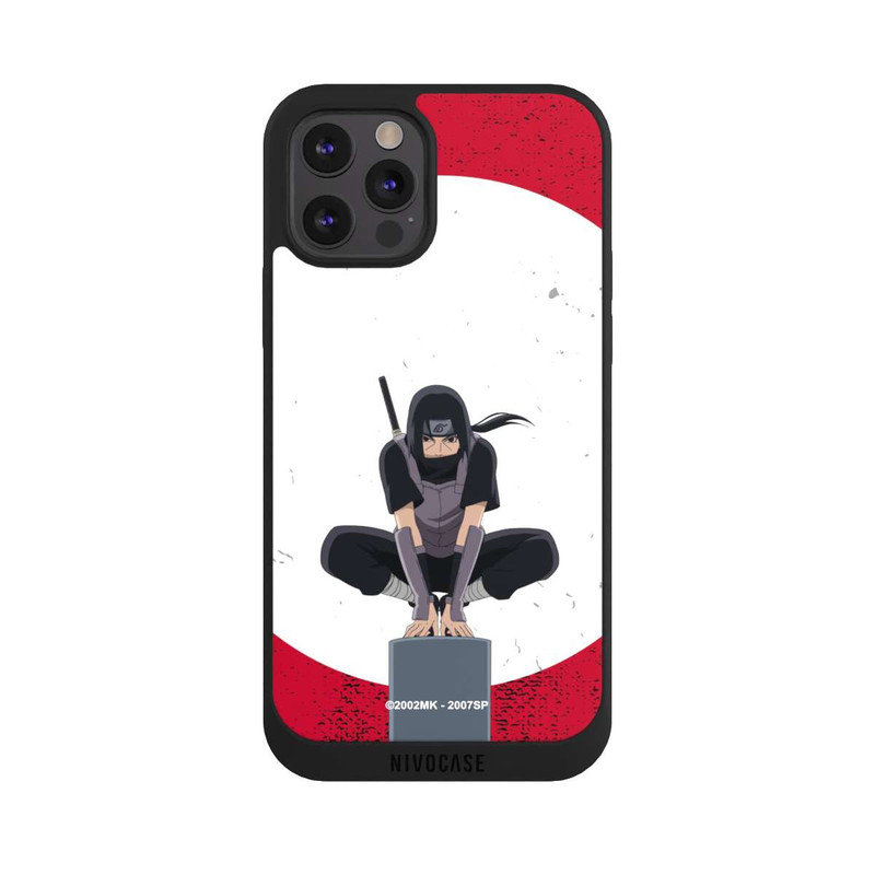 iPhone 12 Pro Max NIVOpure Symbole Itachi Uchiha fond rouge