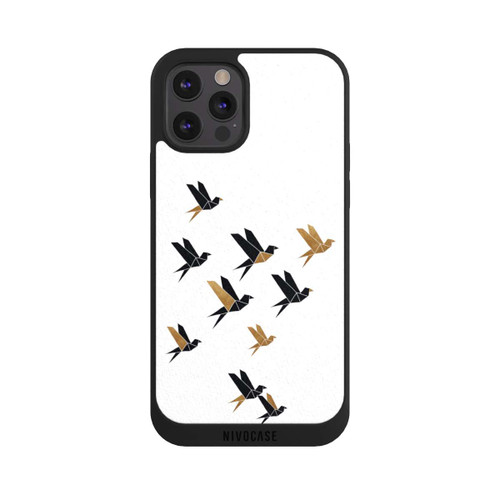Apple iPhone 12 Pro Max NIVOpure Collage d'oiseaux en origami
