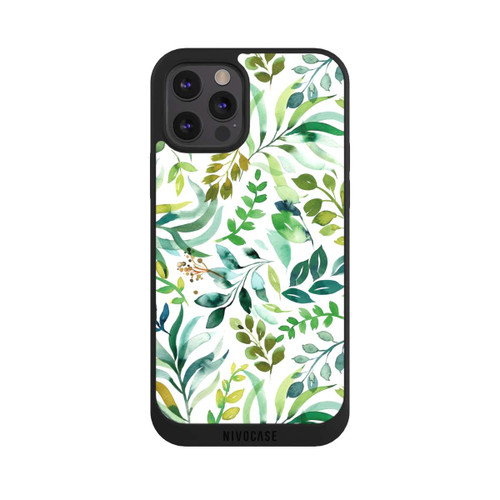 Apple iPhone 12 Pro Max NIVOpure Aquarell Palmenblätter Botanisch Grün