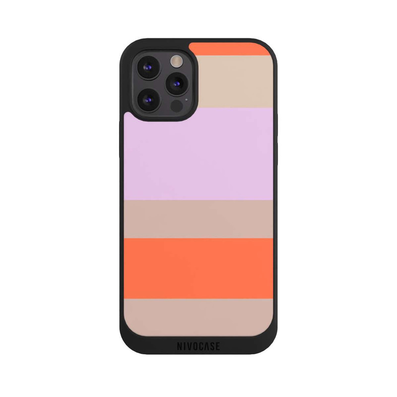 iPhone 12 Pro Max NIVOpure Moca Lila Orange Stripes