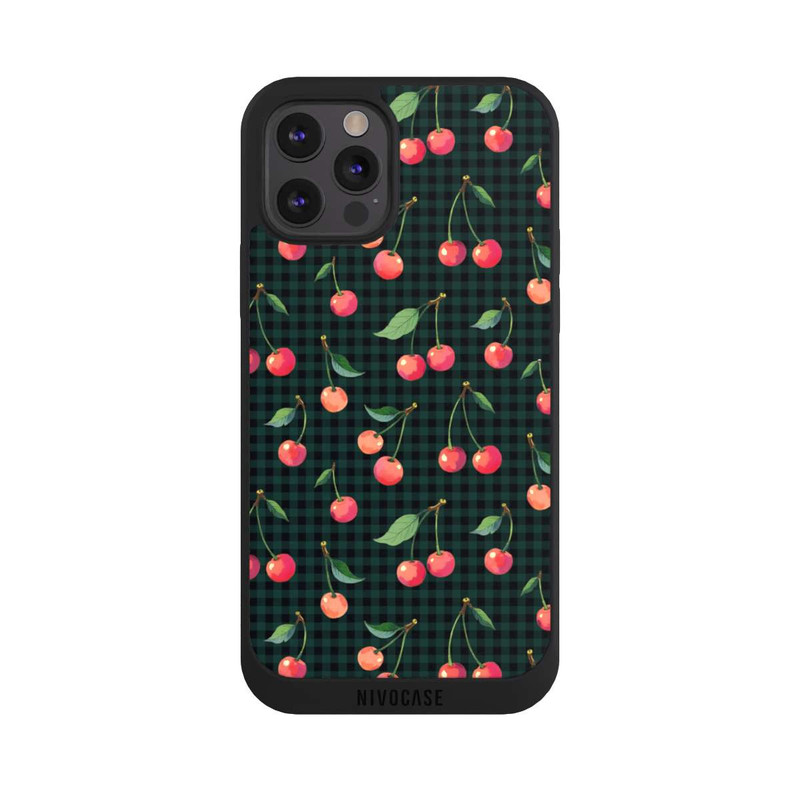 iPhone 12 Pro Max NIVOpure Cherries and Green Gingham