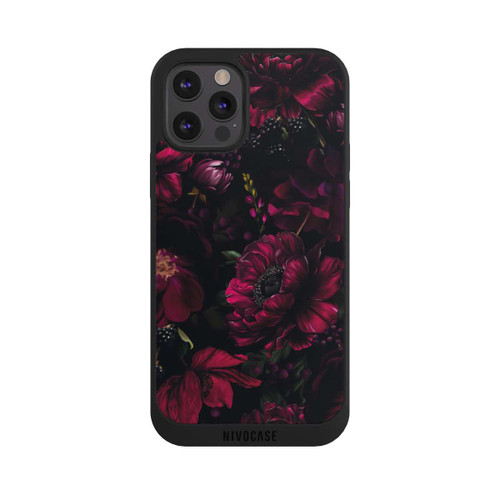 Apple iPhone 12 Pro Max NIVOpure Dark Red Flower Love