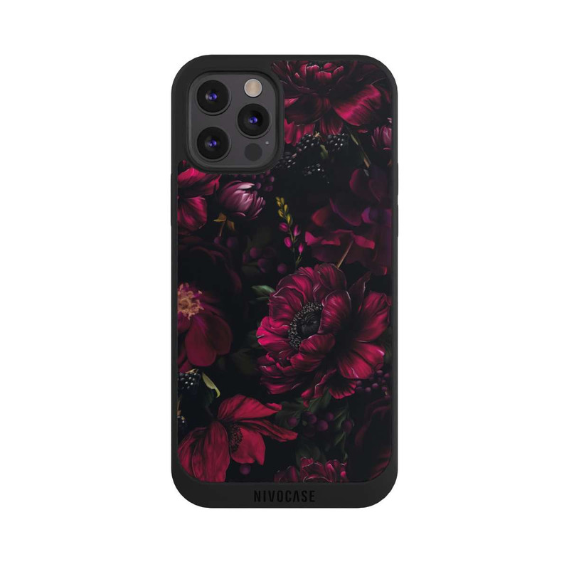 iPhone 12 Pro Max NIVOpure Dark Red Flower Love