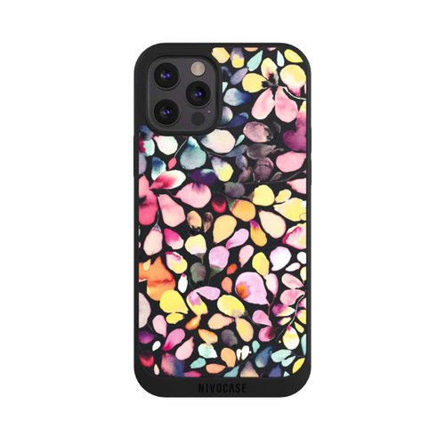 Apple iPhone 12 Pro Max NIVOpure Watercolor Leaves Black