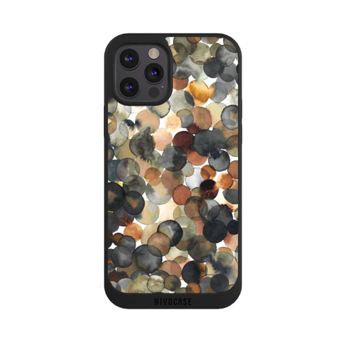Apple iPhone 12 Pro Max NIVOpure Watercolor Dots Brown Pattern