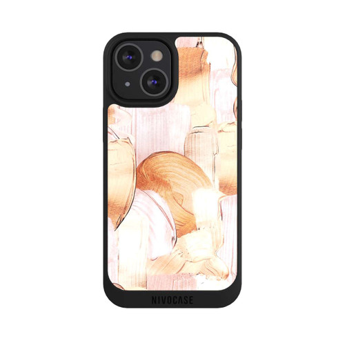 Apple iPhone 13 Mini NIVOpure White/Gold Brush Pattern