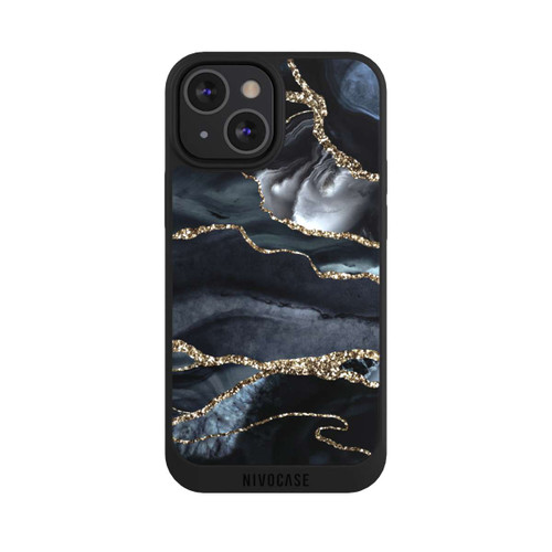 Apple iPhone 13 Mini NIVOpure Dark Marble Gold Glitter Look