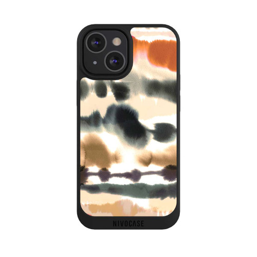 Apple iPhone 13 Mini NIVOpure Soft Nautical Watercolor Lines Orange