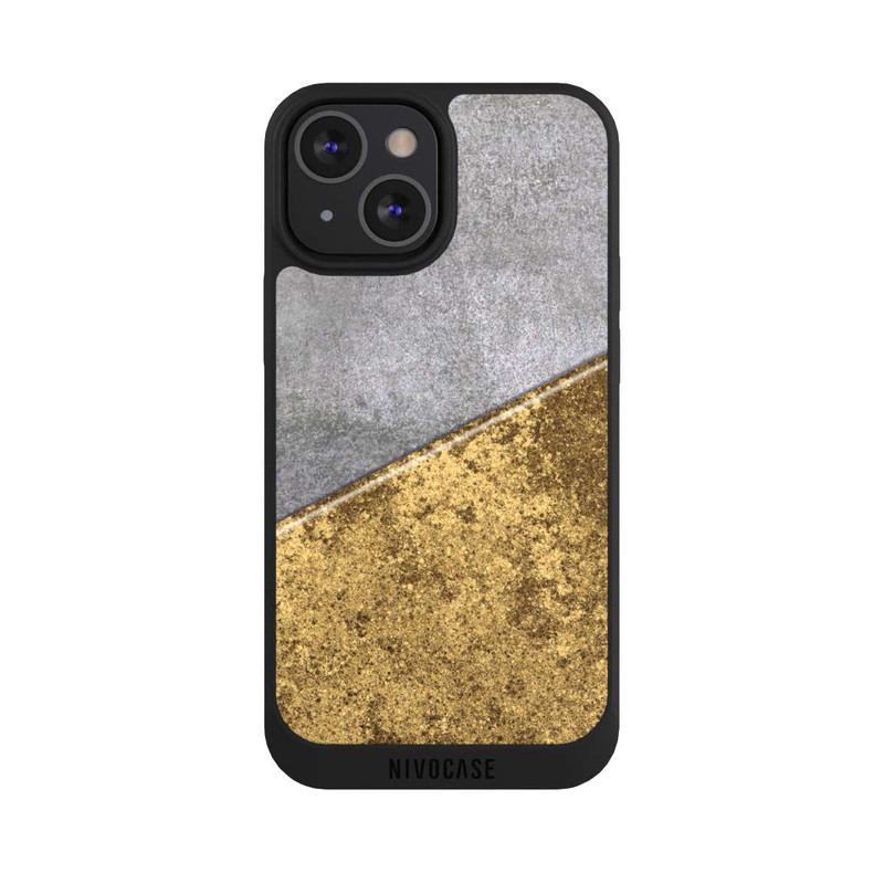 iPhone 13 Mini NIVOpure Concrete and Gold look