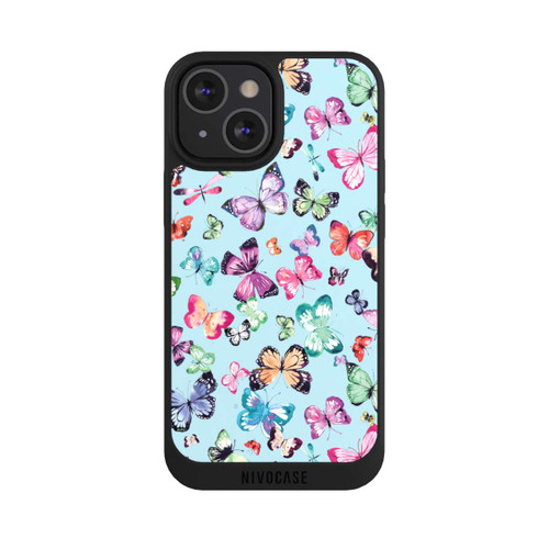 Apple iPhone 13 Mini NIVOpure Butterflies Pink Orange Blue
