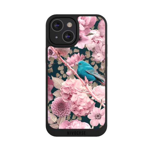 Apple iPhone 13 Mini NIVOpure Sparrows in Pink Flower Pattern