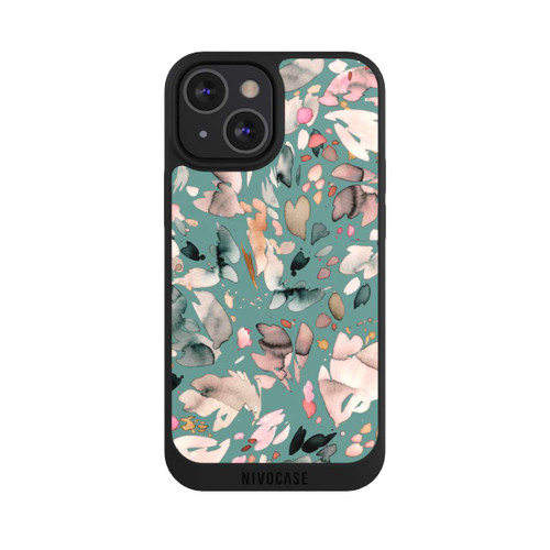 Apple iPhone 13 Mini NIVOpure Abstract Flowers Petals Green