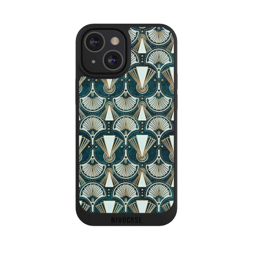 Apple iPhone 13 Mini NIVOpure Art Deco Green Pattern