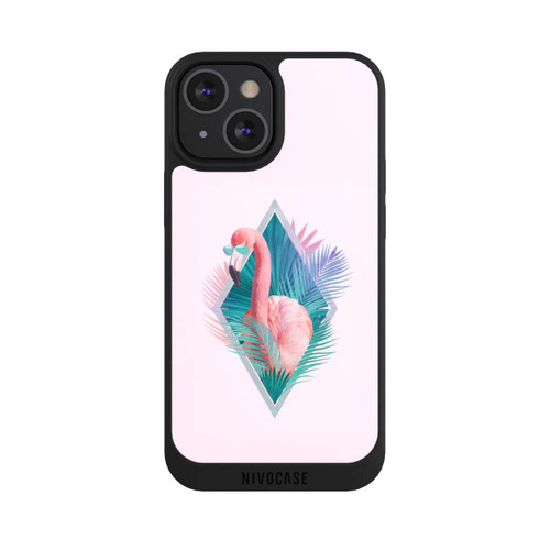 Apple iPhone 13 Mini NIVOpure Tropical Leaves Flamingo