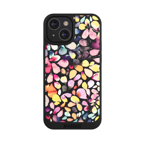 Apple iPhone 13 Mini NIVOpure Eucalyptus Watercolor Leaves Black