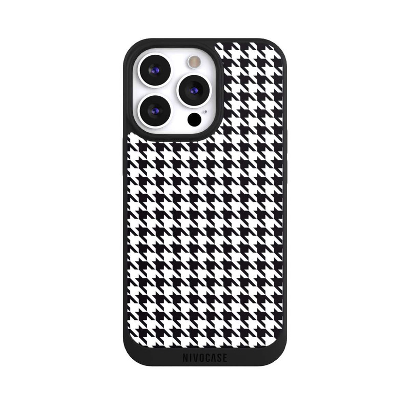 iPhone 13 Pro NIVOpure Pied de Poule Noir Blanc