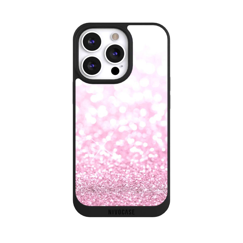 iPhone 13 Pro NIVOpure Pluie de paillettes roses look