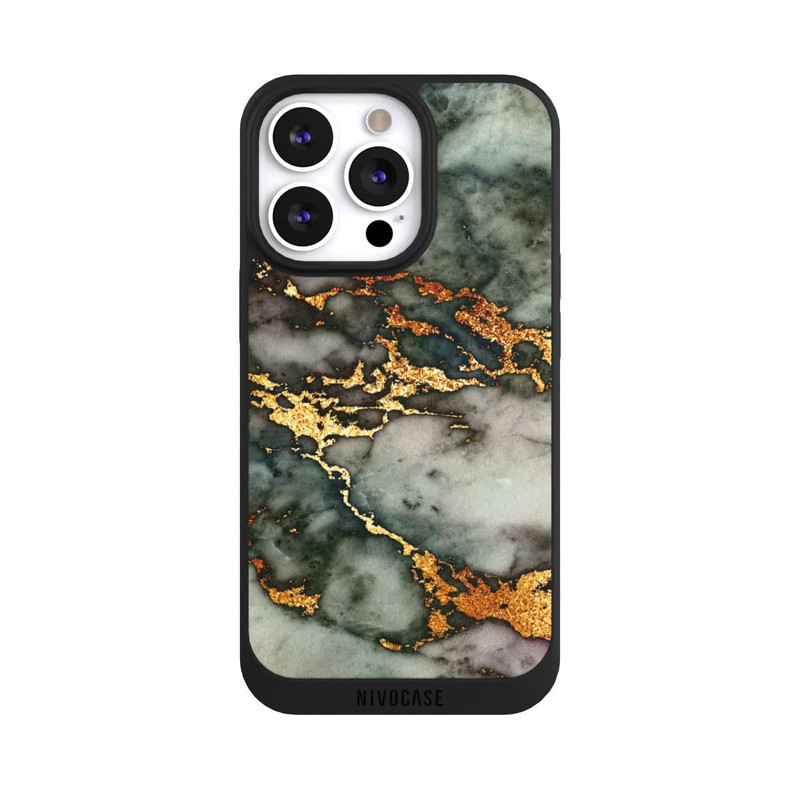 iPhone 13 Pro NIVOpure Grey and Golden Marble Look