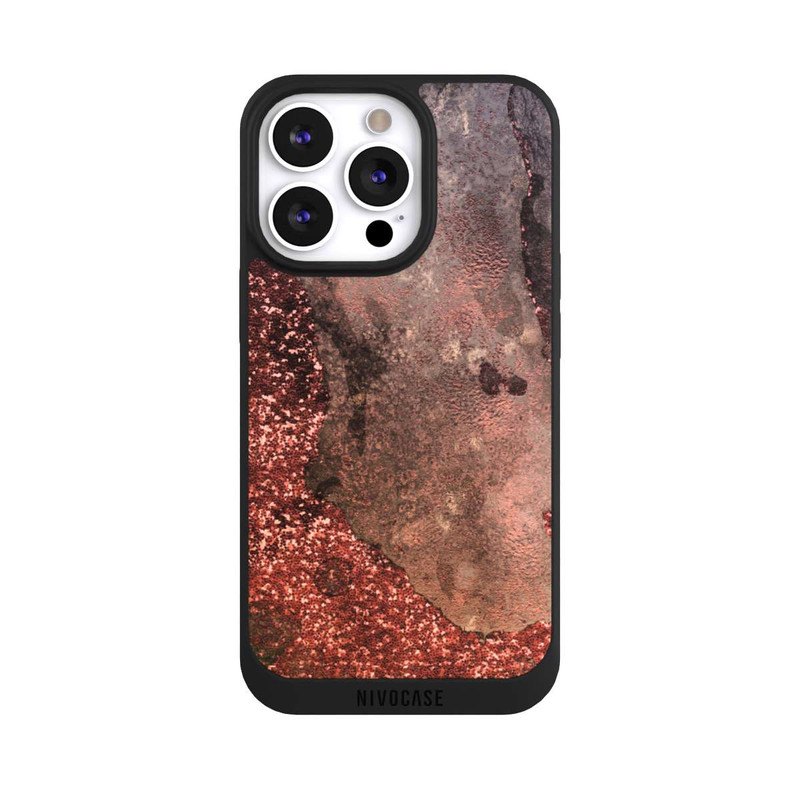 iPhone 13 Pro NIVOpure  Brauner Glitzer Marmorlook
