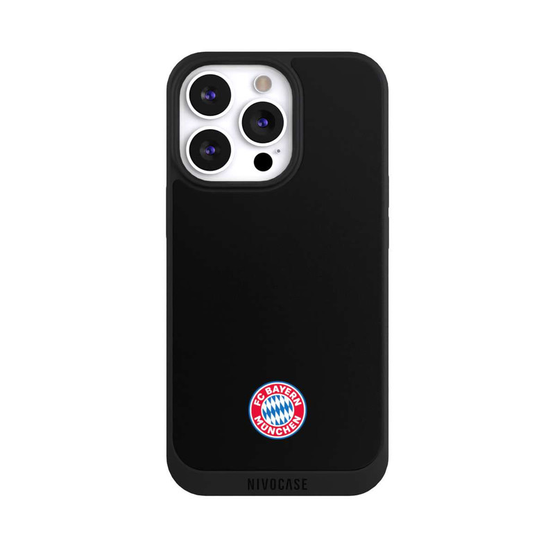 iPhone 13 Pro NIVOpure Logo FCB Classique Petit - Coloré sur Fond Noir