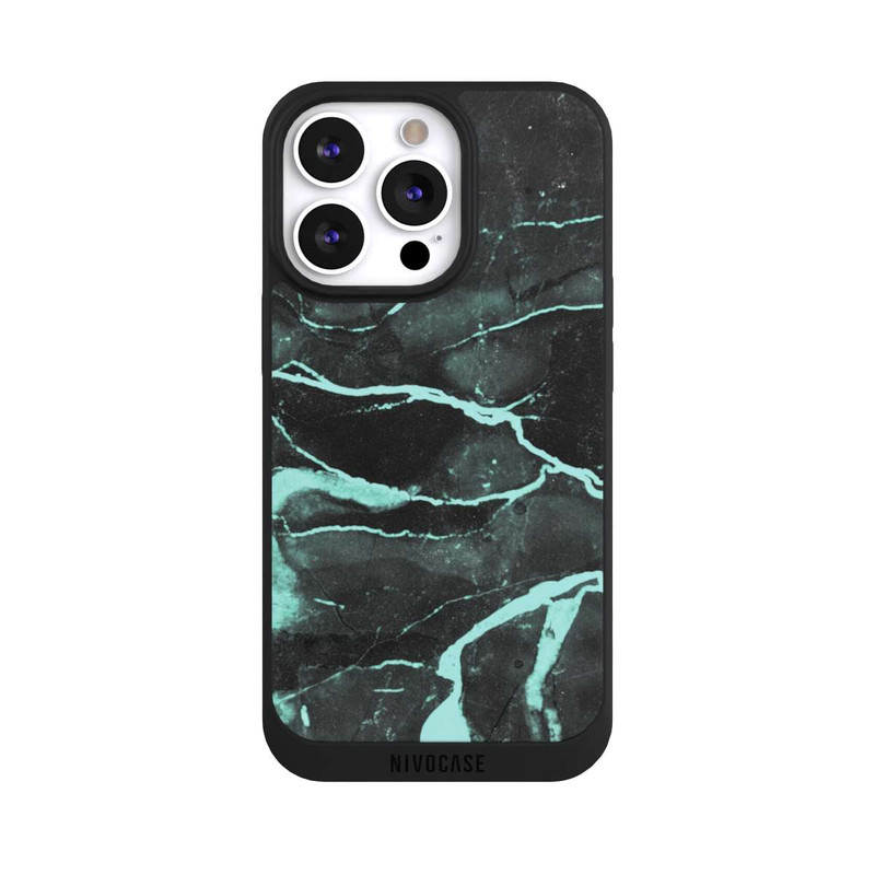 iPhone 13 Pro NIVOpure Grauer und blauer Marmor
