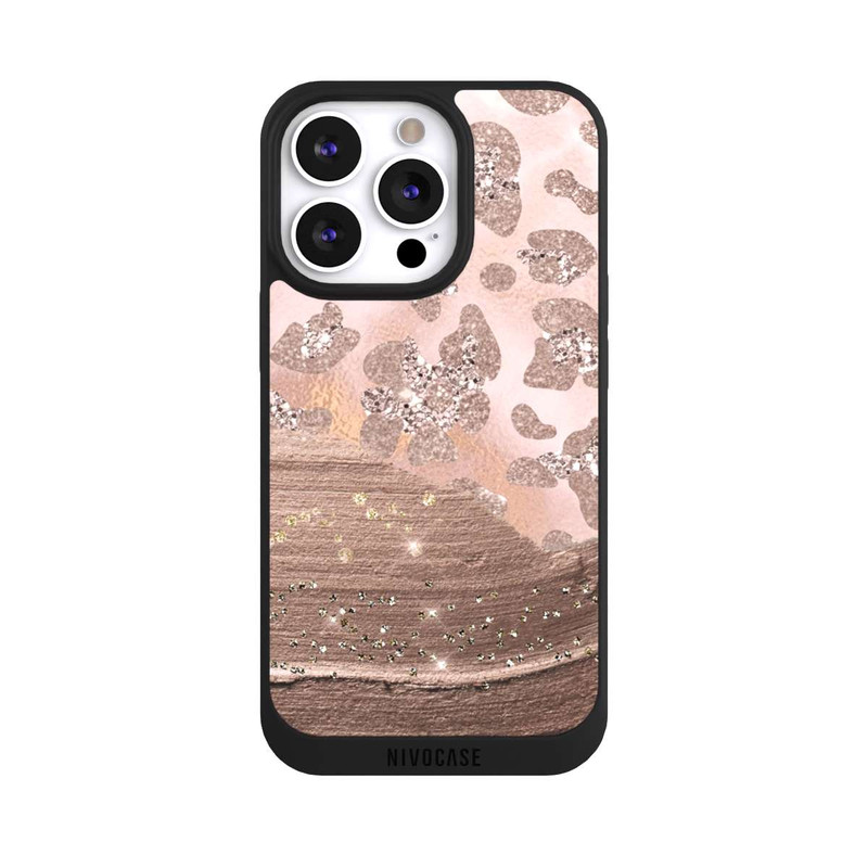 iPhone 13 Pro NIVOpure Silver Leopard Glitterlook
