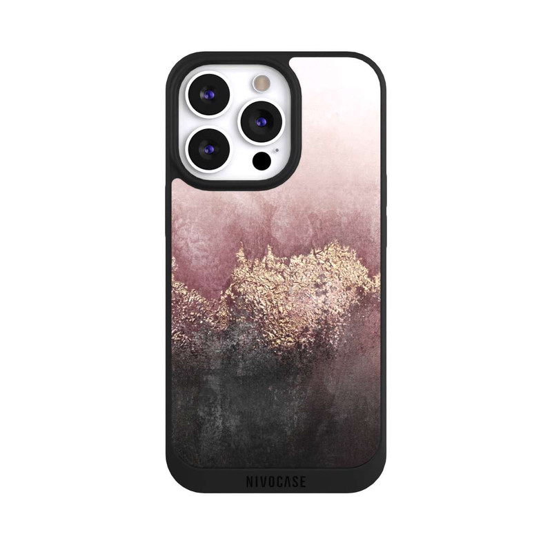 iPhone 13 Pro NIVOpure Impression d'or de poussière de ciel rose