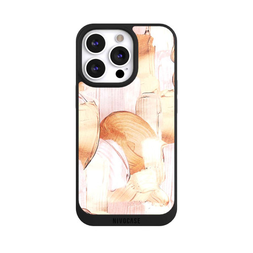 Apple iPhone 13 Pro NIVOpure Weiß/Gold Pinsel Muster