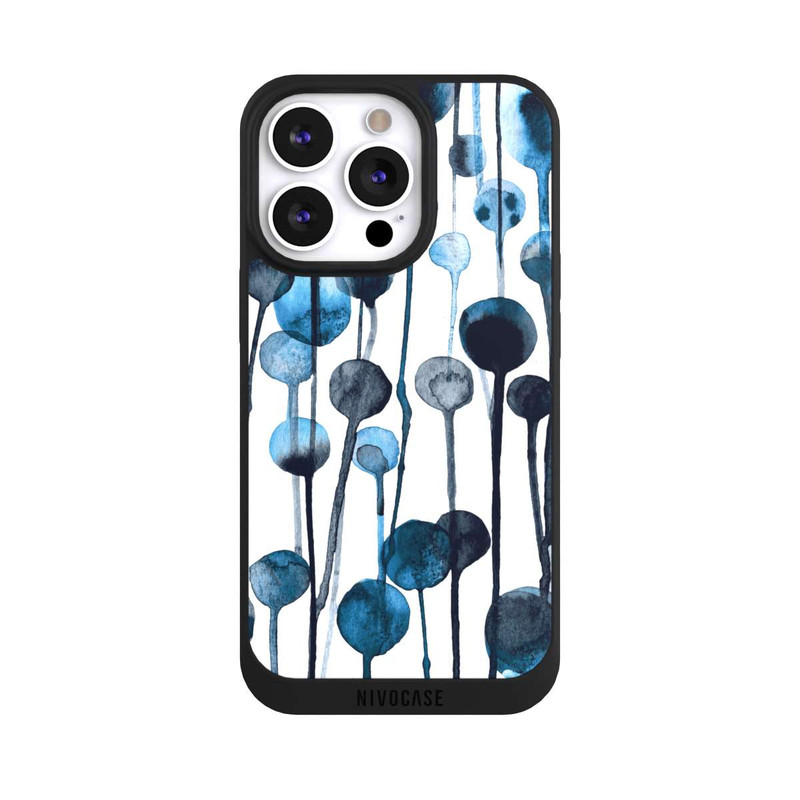 iPhone 13 Pro NIVOpure Tropfende Punkte blau