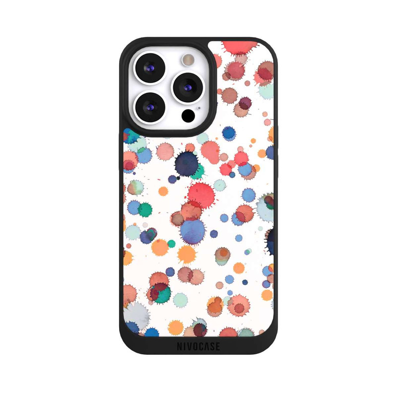 iPhone 13 Pro NIVOpure Tropfen Aquarell Textur Blau Gelb