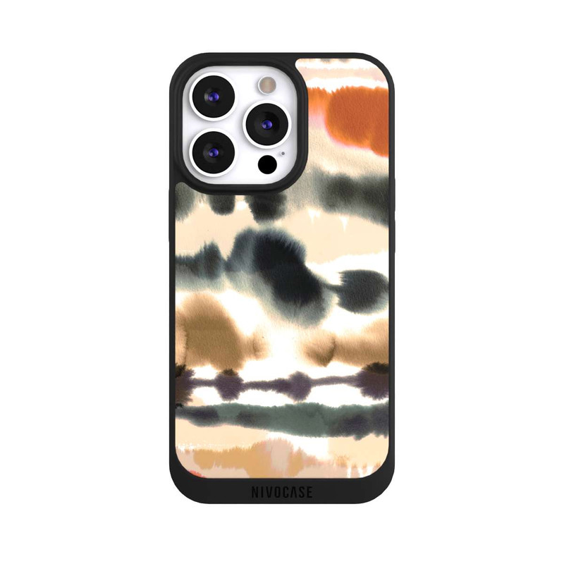 iPhone 13 Pro NIVOpure Weiche nautische Aquarelllinien Orange