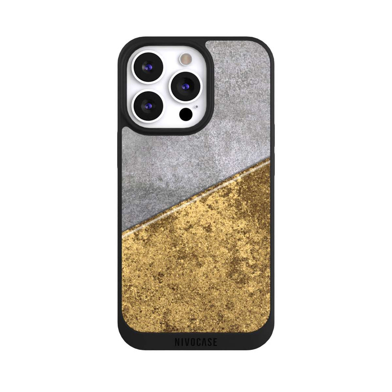 iPhone 13 Pro NIVOpure Beton und Goldlook