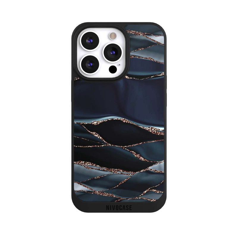 iPhone 13 Pro NIVOpure Dunkelgraue Streifen goldener Look