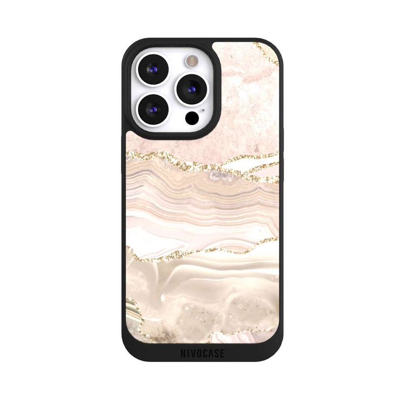 iPhone 13 Pro NIVOpure Rose Marble Dream Golden Stripes