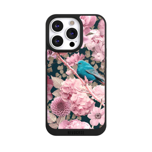Apple iPhone 13 Pro NIVOpure Spatzen im rosa Blumenmuster
