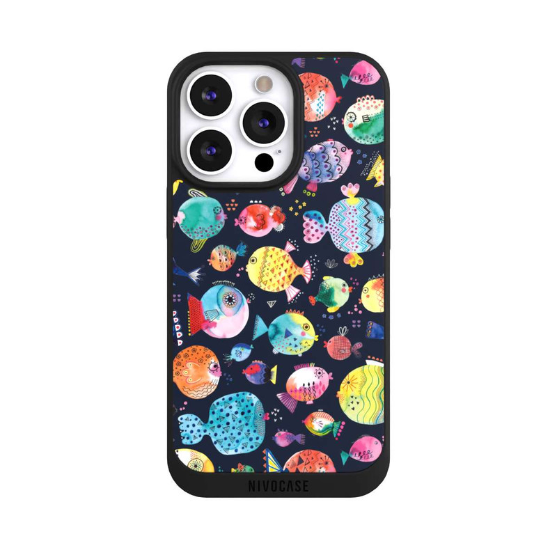 iPhone 13 Pro NIVOpure Strandkugelfische Kinder Marineblau