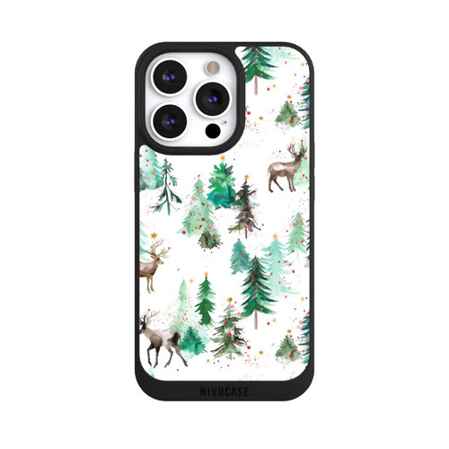 Apple iPhone 13 Pro NIVOpure Hirsche und Winterweihnachtsbäume