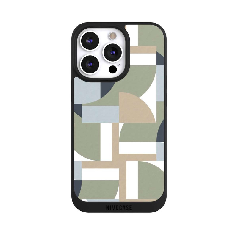 iPhone 13 Pro NIVOpure Futuristische Bauhaus Polygone Beige