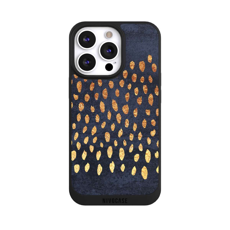 iPhone 13 Pro NIVOpure Muster Gold und Marine