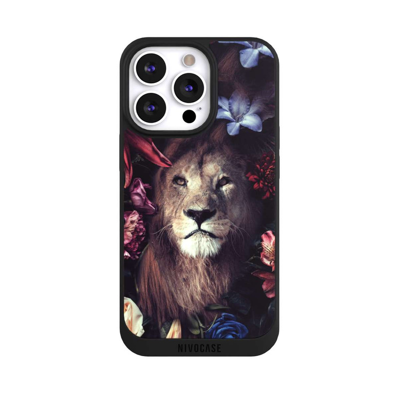 iPhone 13 Pro NIVOpure Löwe Blumenrahmen