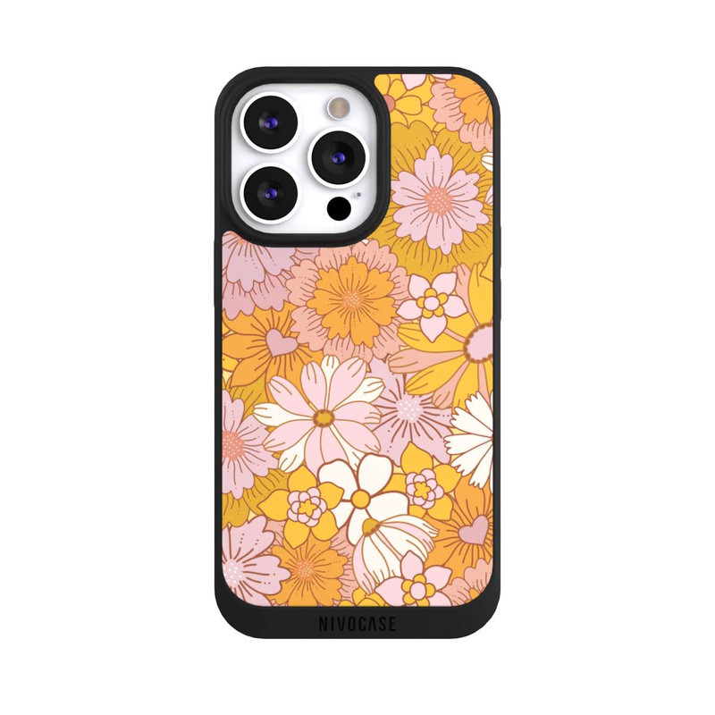 iPhone 13 Pro NIVOpure Retro Blumentapete Gelb