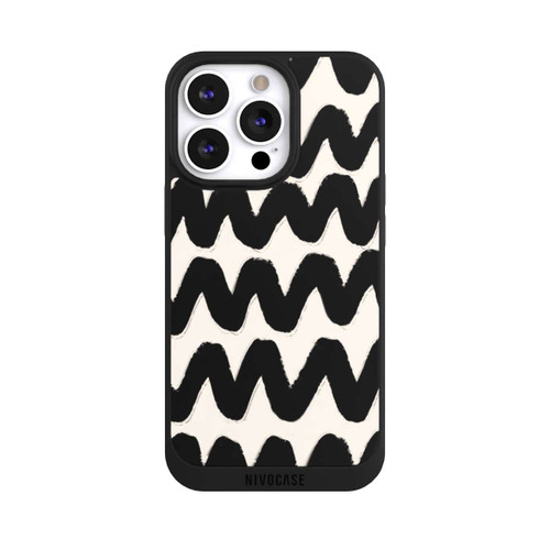 Apple iPhone 13 Pro NIVOpure Vagues Noires Pattern