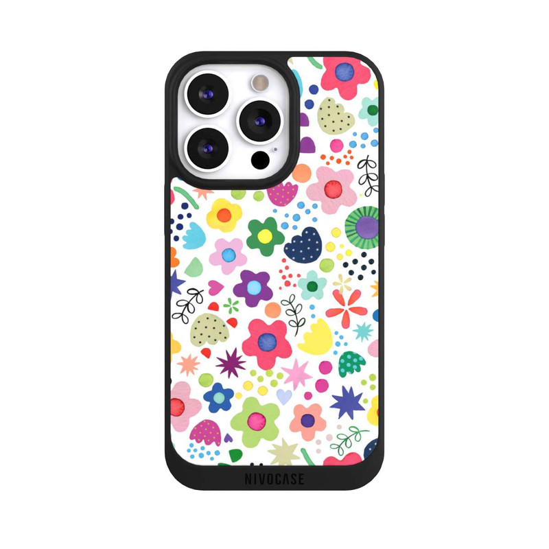 iPhone 13 Pro NIVOpure Psychedelische Blumen bunt