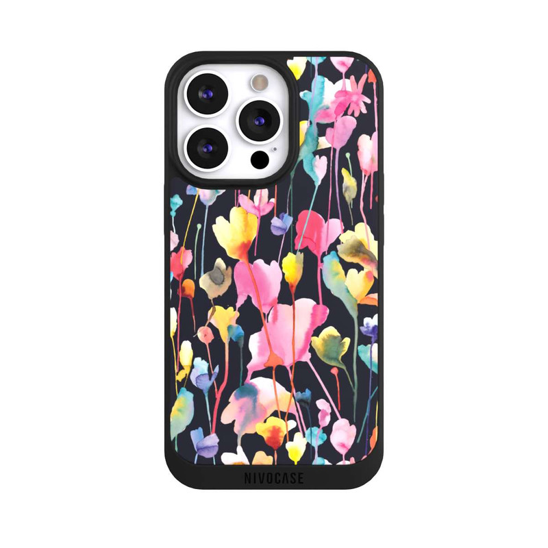 iPhone 13 Pro NIVOpure Fleurs sauvages Noir