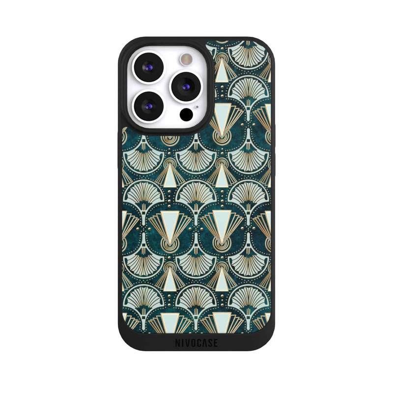 iPhone 13 Pro NIVOpure Art Deco Green Pattern