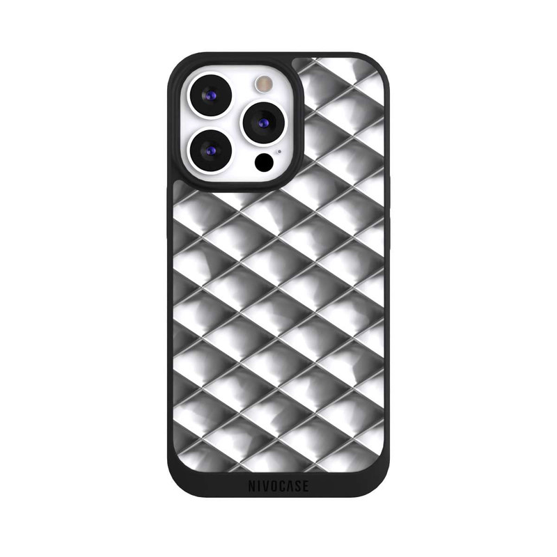 iPhone 13 Pro NIVOpure Glamour Silver Squares