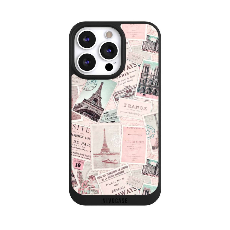 iPhone 13 Pro NIVOpure Vintage Paris Postcards Pattern