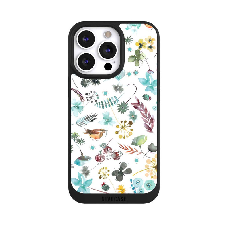 iPhone 13 Pro NIVOpure Papillon botanique Nature Bleu