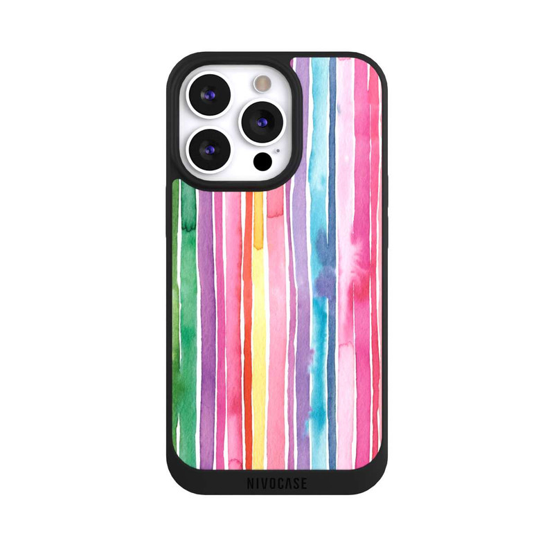 iPhone 13 Pro NIVOpure Camouflage Rayures arc-en-ciel